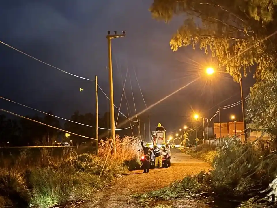 En Segundo Sombra y La Merced, la caída de un poste dejó temporariamente sin energía a parte de la barriada.