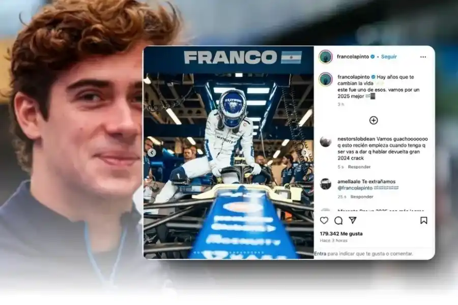 El posteo de Franco en si Instagram
