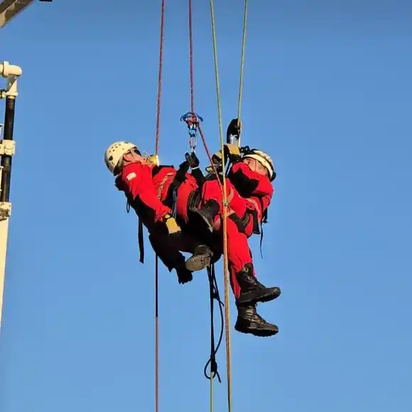 Bomberos Voluntarios de Villaguay, protagonistas de una demostración de rescate en alturas