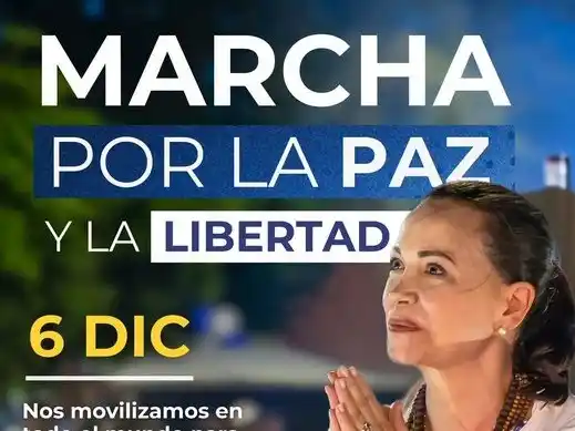 Vente Venezuela convoca marcha mundial "por la libertad" para el 6DIC