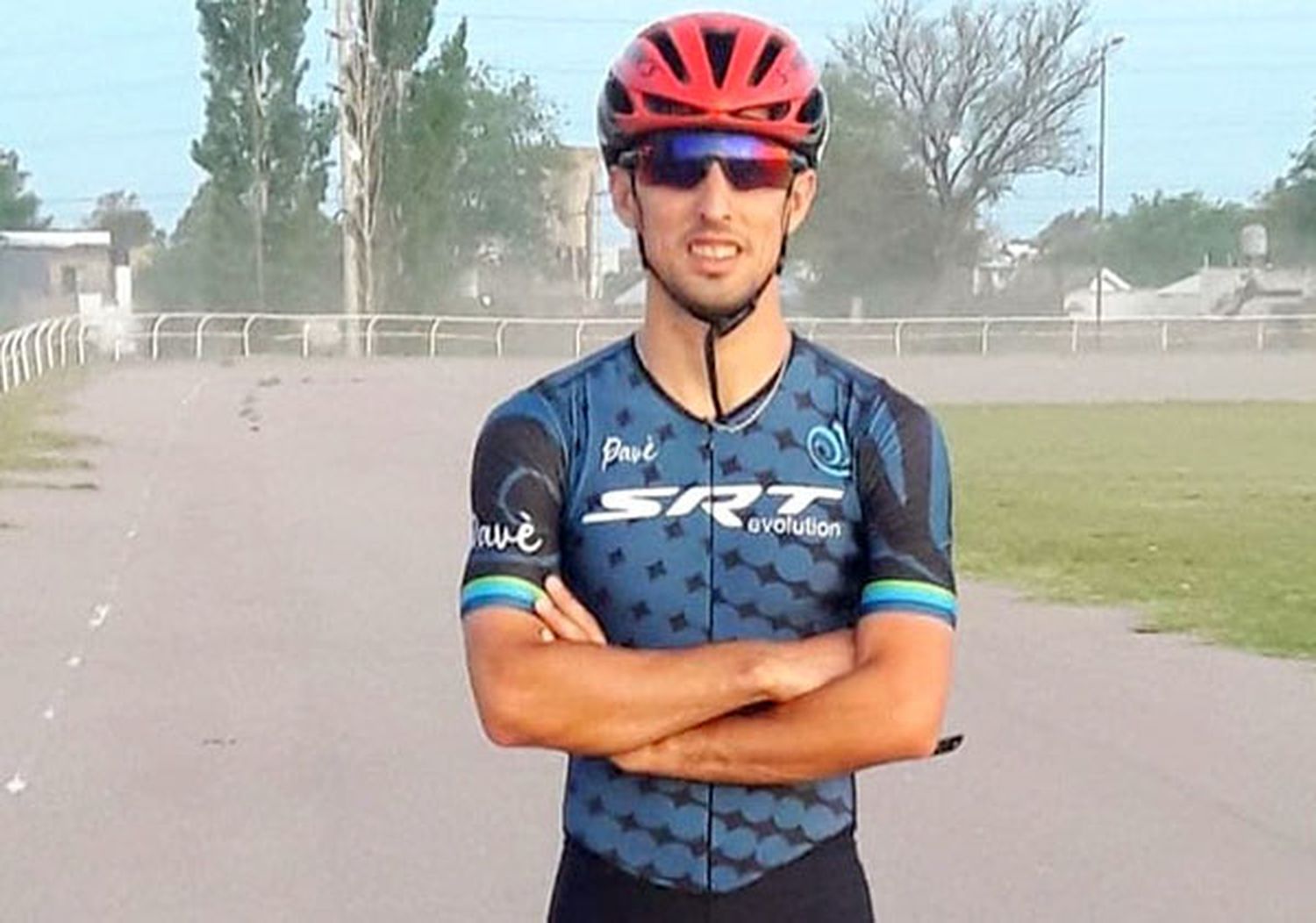 Santiago Roumec pudo volver a patinar en la pista en La Pampa