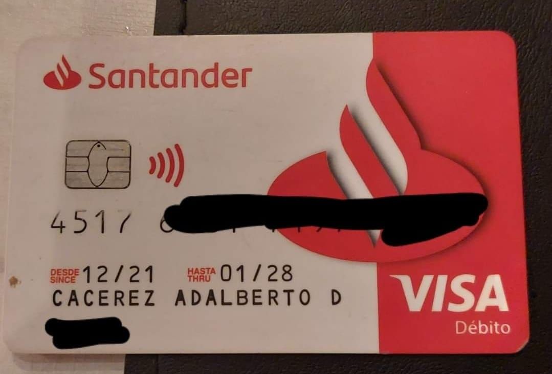 Tarjeta encontrada de Adalberto