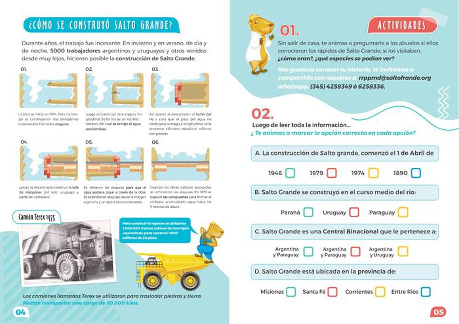 El 90 por ciento de las escuelas de Federación y Concordia  recibieron cuadernillos sobre la Historia de Salto Grande 