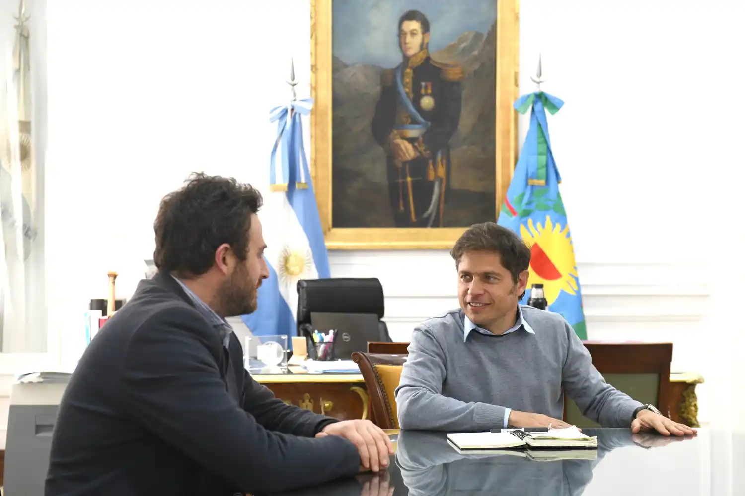 Kicillof se reunió con el Intendente Ralinqueo y destacaron las obras en 25 de Mayo: "Estamos dando grandes pasos"