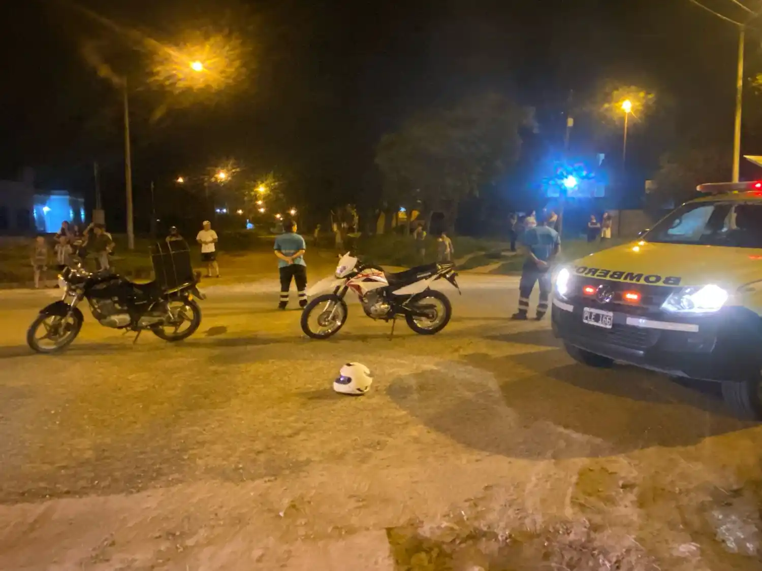 Las dos motocicletas involucradas en el accidente.