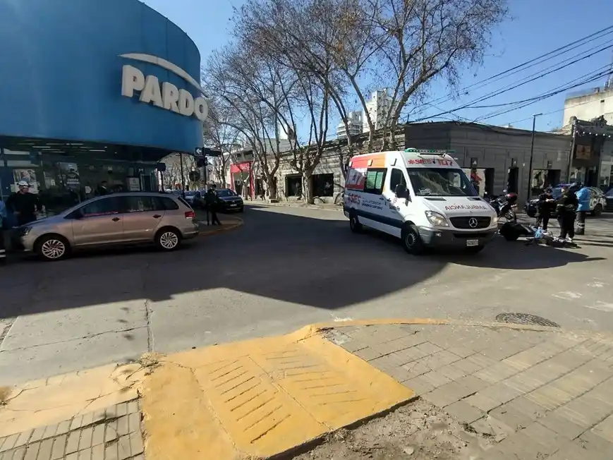 Choque en pleno centro de Venado Tuerto.