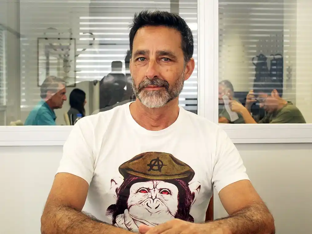 Pablo Bricker. Tiempo atrás, en las instalaciones de Ecos Diarios