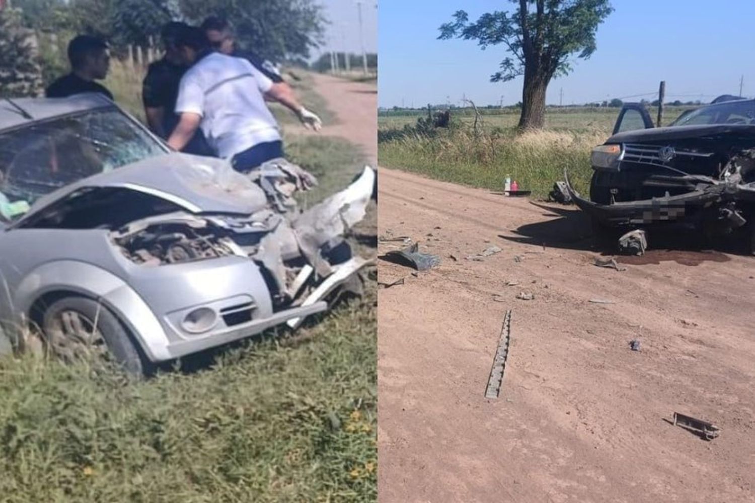 En la región: una pequeña de 3 años terminói con graves lesiones por fuerte choque de autos