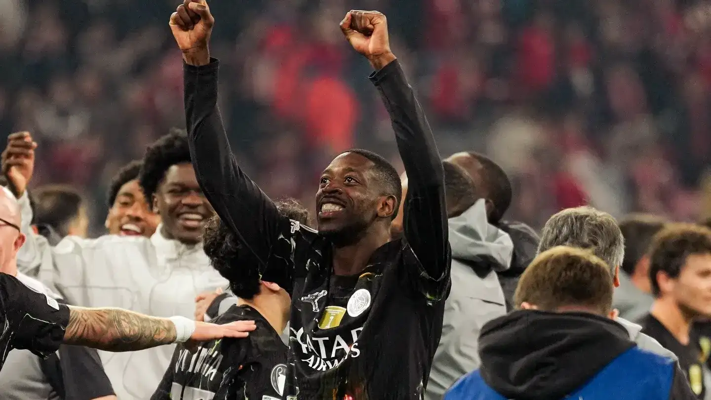 Dembélé desató su festejo en Alemania.