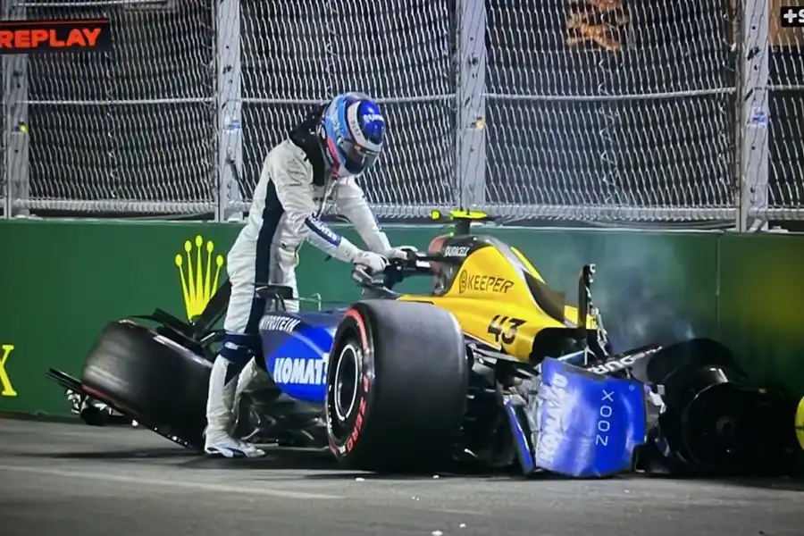 Franco Colapinto chocó y puso en duda su participación en el GP de Las Vegas