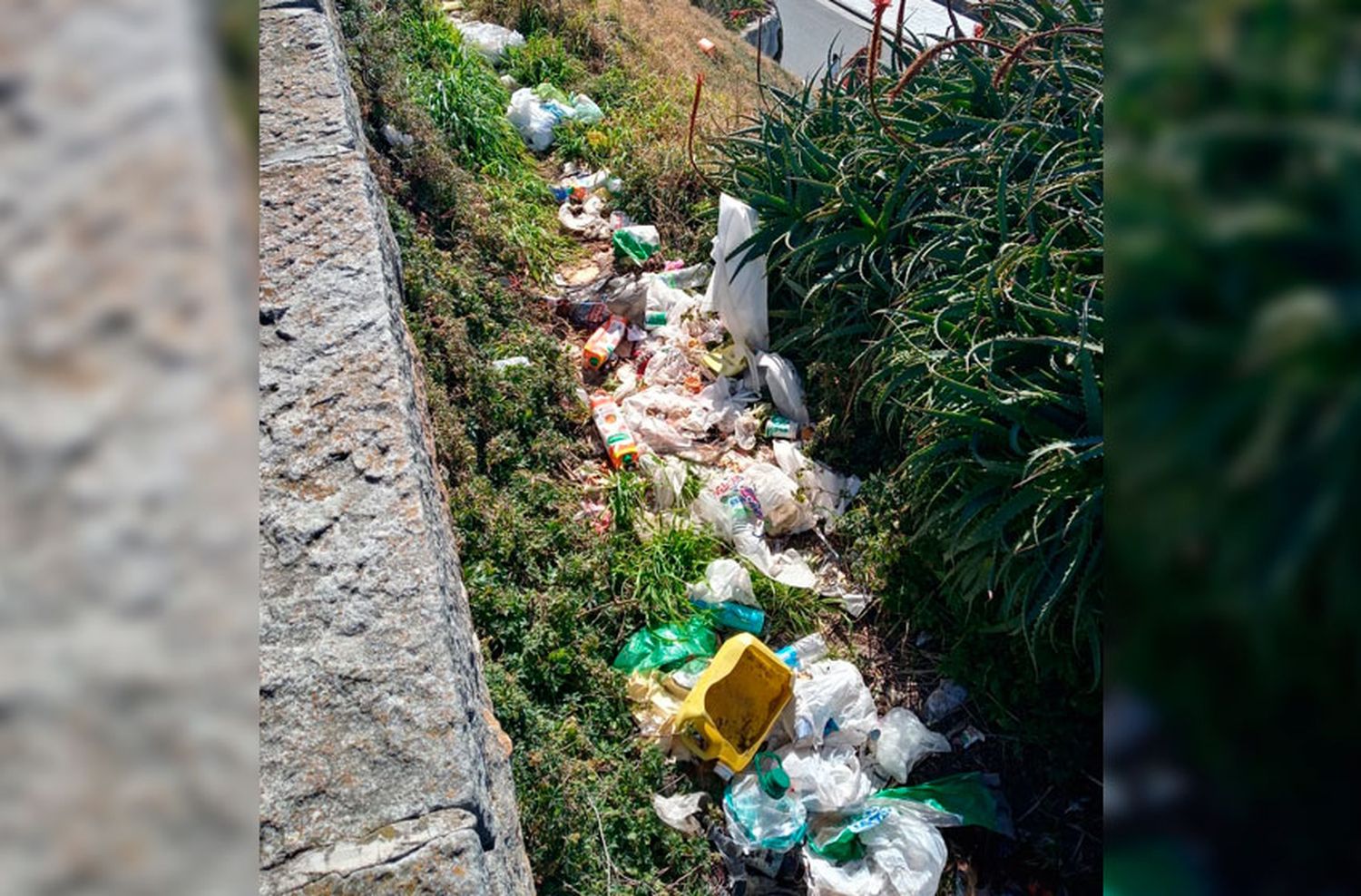 Basural en Punta Iglesia, a metros del paseo costero