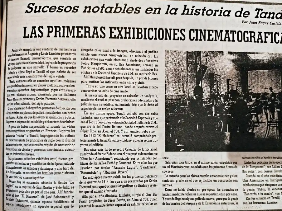Las primeras exhibiciones cinematográficas