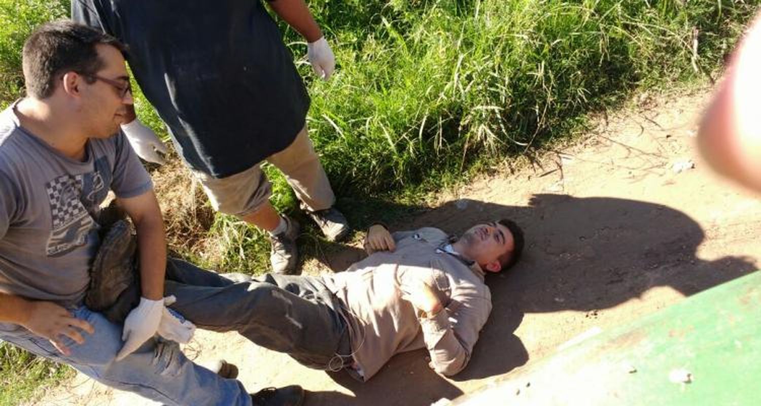 Se accidentó un empleado que trabaja para el municipio