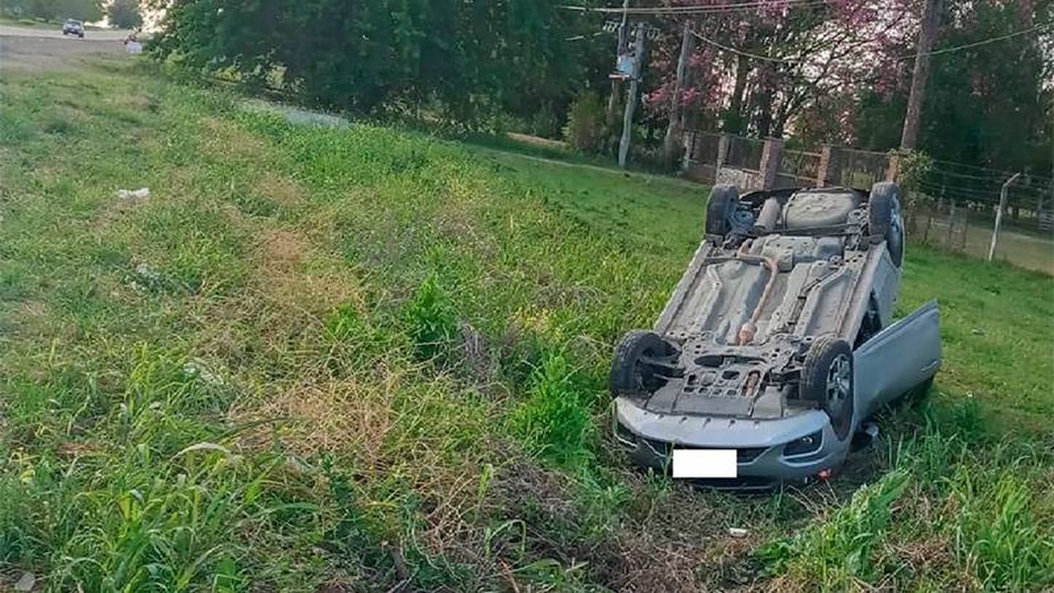 Paranaenses que regresaban de Viale volcaron su auto sobre Ruta 18