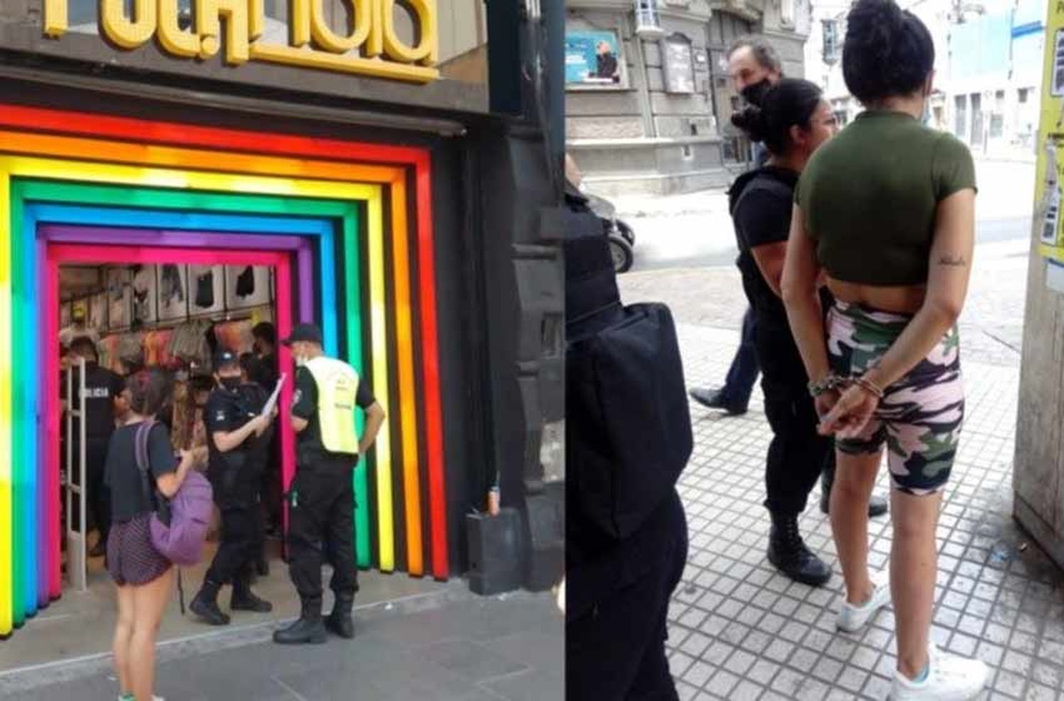 Detuvieron a dos mecheras a la salida de un local en plena peatonal Córdoba