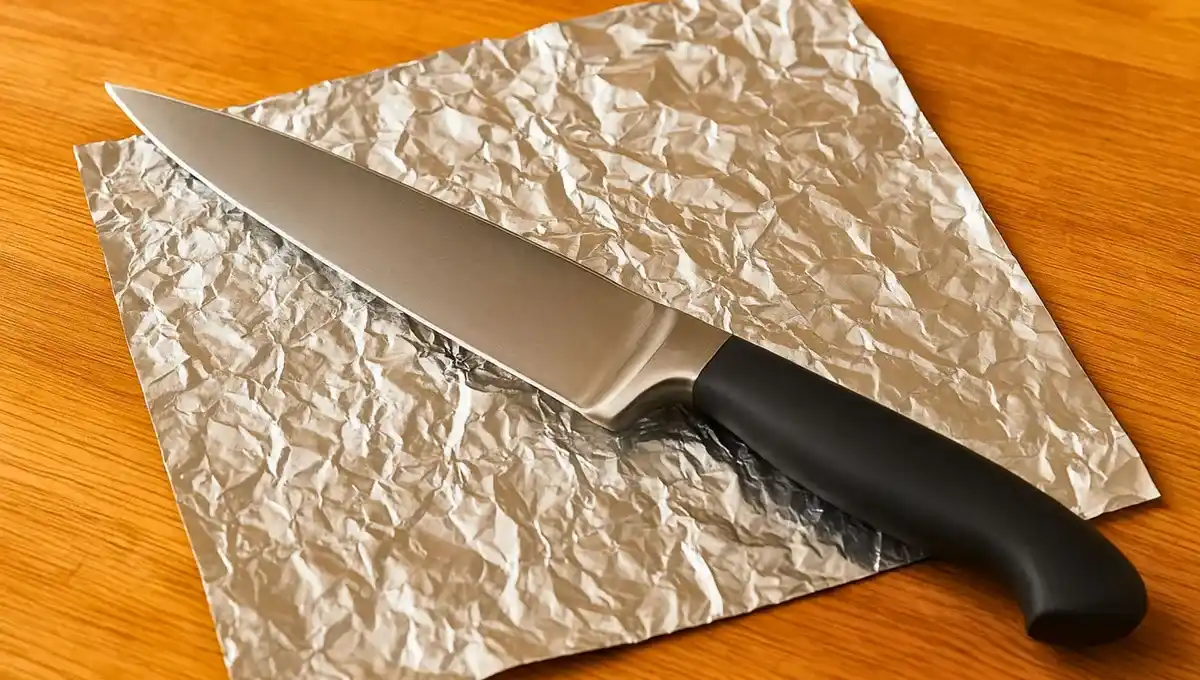 ¿Cuchillos sin filo? Conocé el truco casero con papel aluminio que los afila en minutos