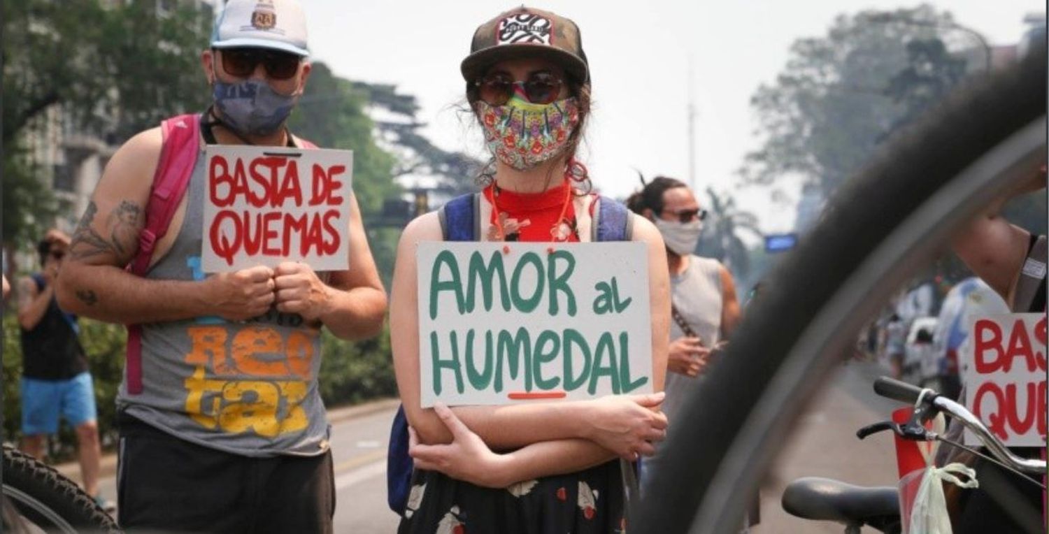 La Multisectorial Humedales se moviliza y cortará el puente a Victoria