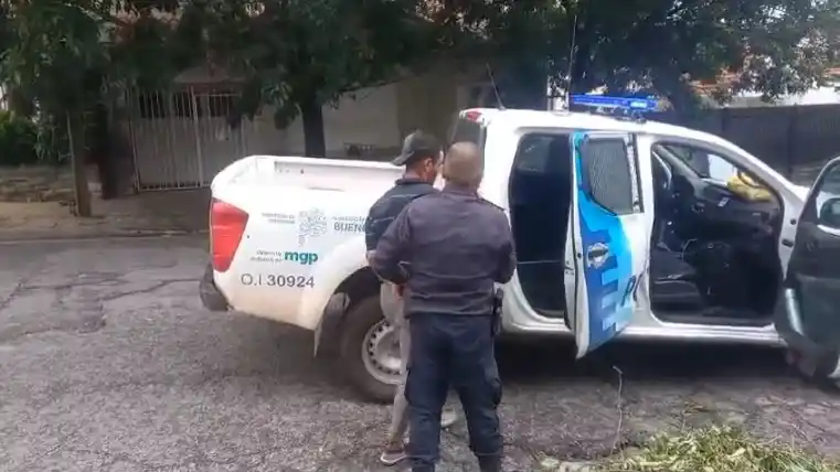 Así detenían al agresor que atacó a una empleada con un piedrazo.