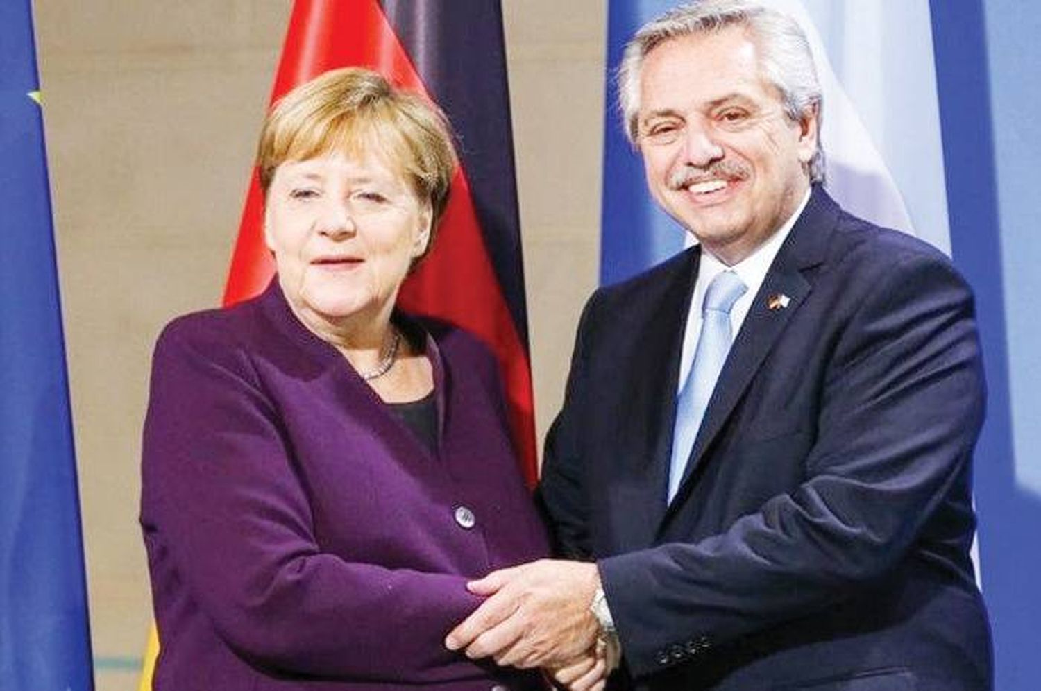 El presidente Fernández se reunió con Angela Merkel  en Alemania