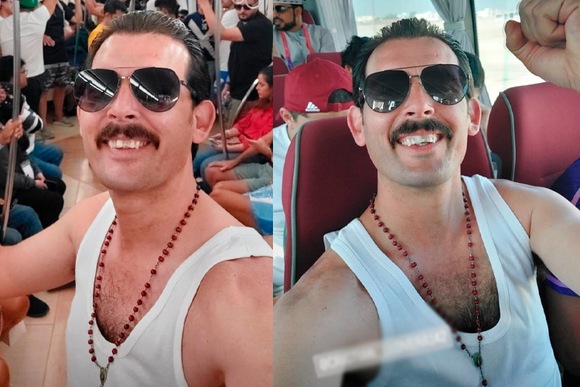 Mundial de Qatar: el “Freddie Mercury” de Santa Lucía llegó a destino