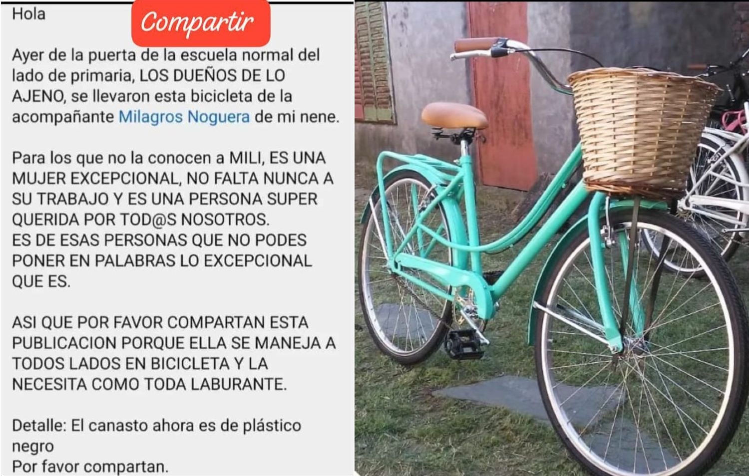 Dueños de lo ajeno se llevaron su bici