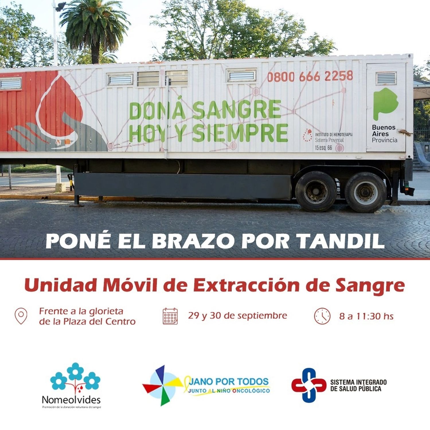 Llegará a la ciudad la unidad móvil provincial de extracción de sangre