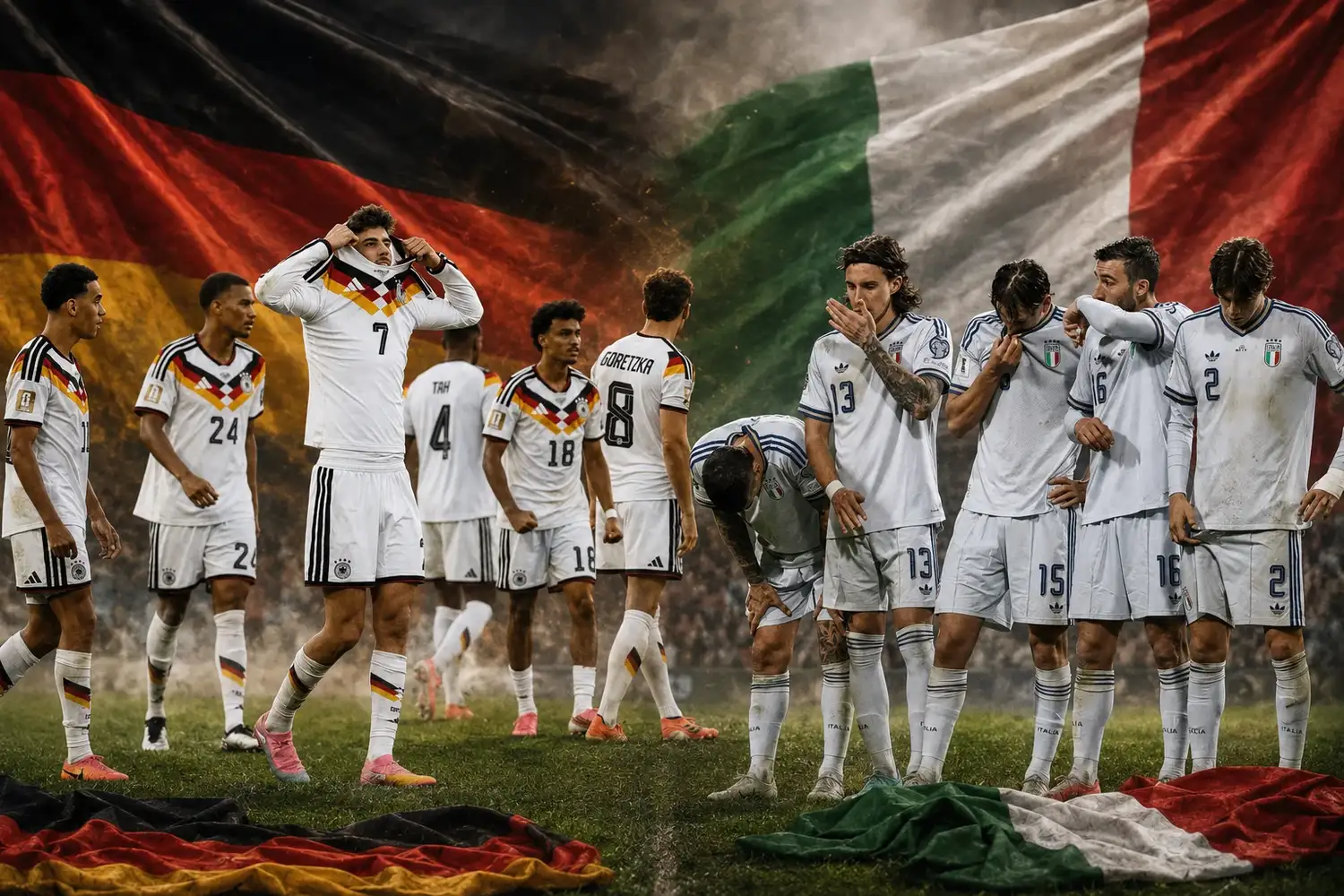 Dos grandes decepciones. Las últimas eliminaciones tempranas de Alemania y las tres ausencias consecutivas de Italia en los mundiales.