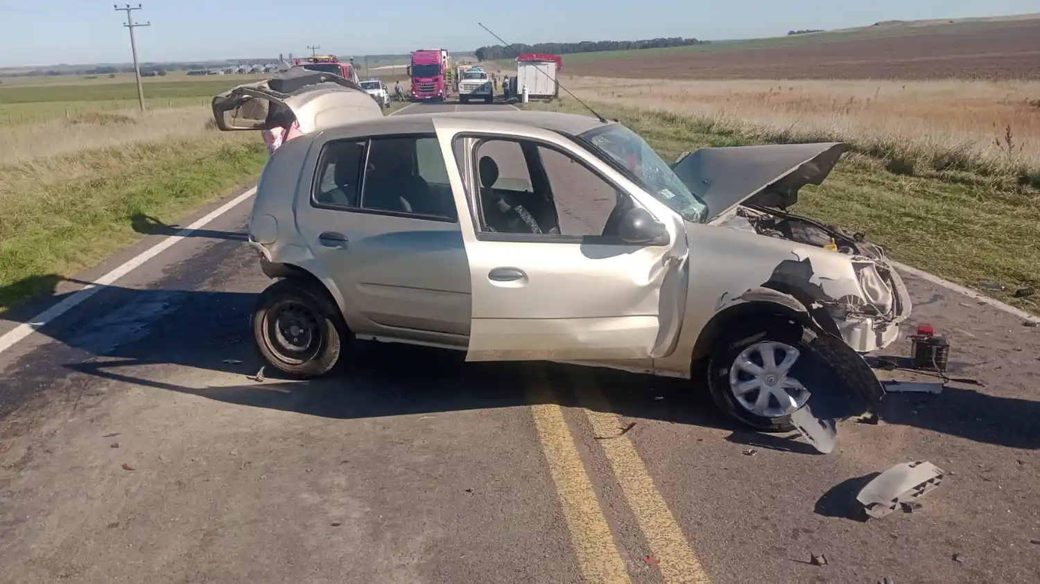 Choque múltiple sobre la Ruta 226. Dos mujeres fracturadas.