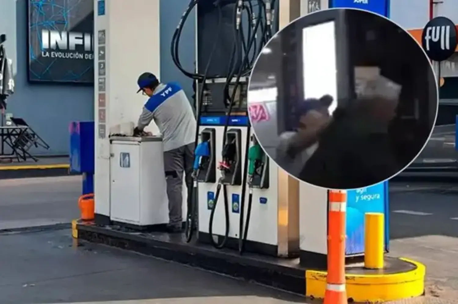 Insólito episodio en la estación de servicio que se ubica debajo de la sede central del ACA.