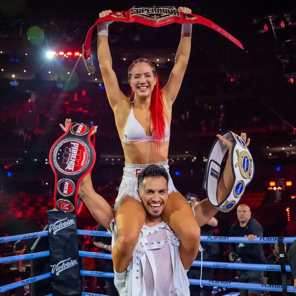 La emoción de la artista luego de arrasar en el ring Supernova Génesis México, ganando así su tercera victoria
