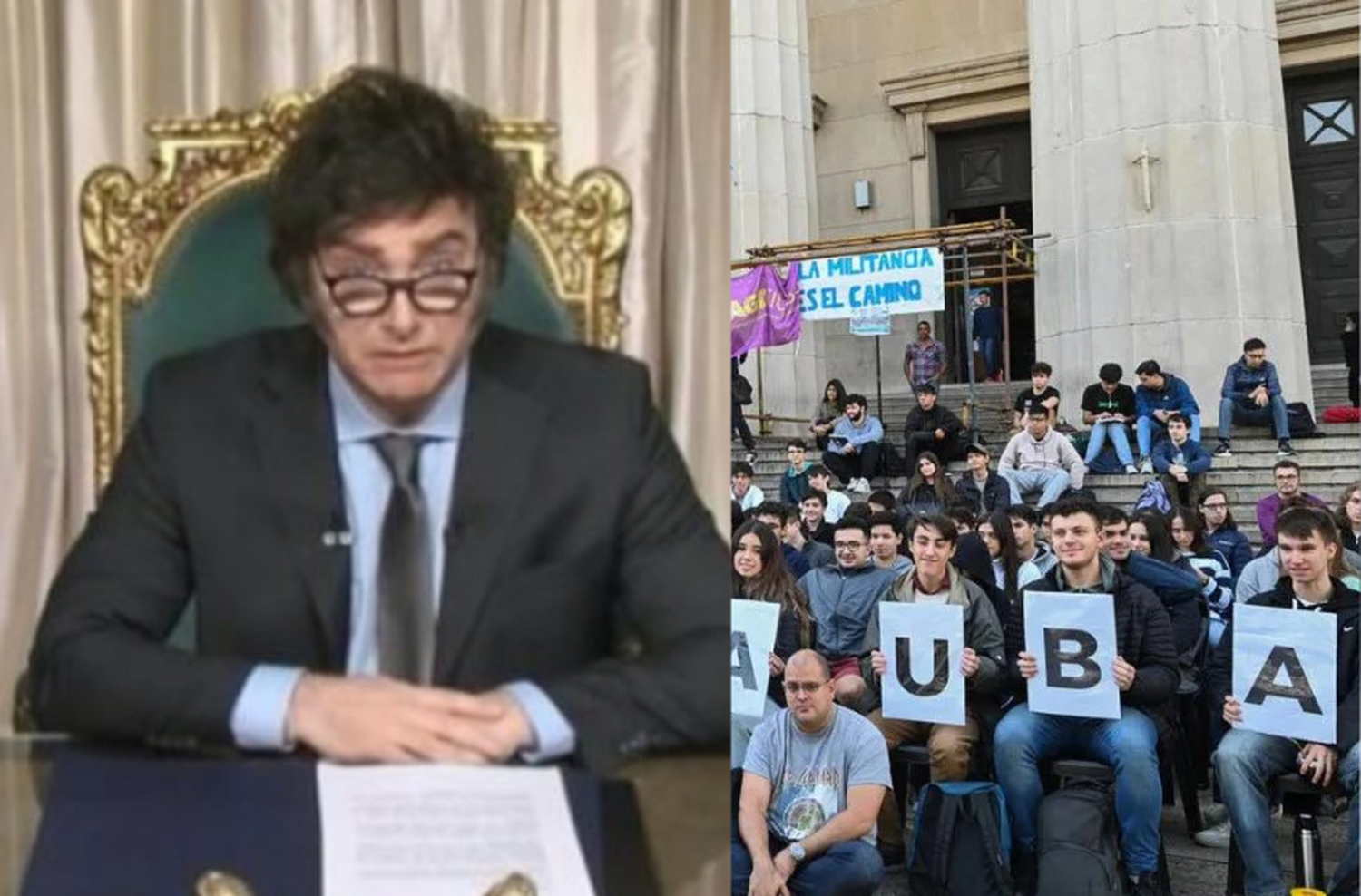 Milei consideró que la marcha en defensa de la educación pública tuvo «causas nobles pero motivos oscuros»