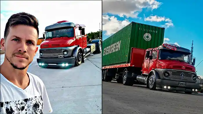 Maneja desde los ocho años y ahora, recorre el país en un histórico camión 1114