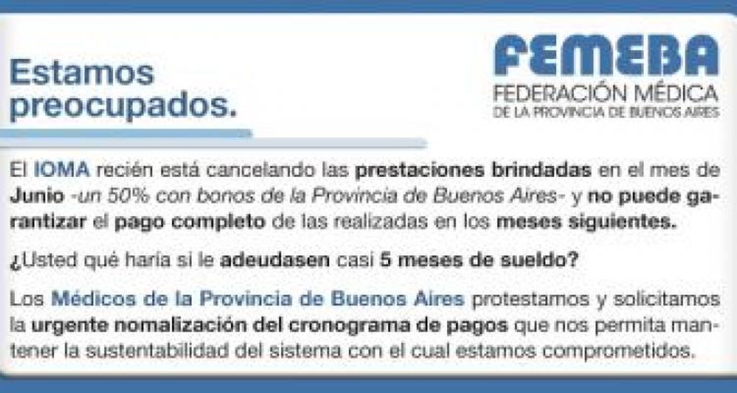 El Círculo Médico adhirió a las Jornadas de Protesta