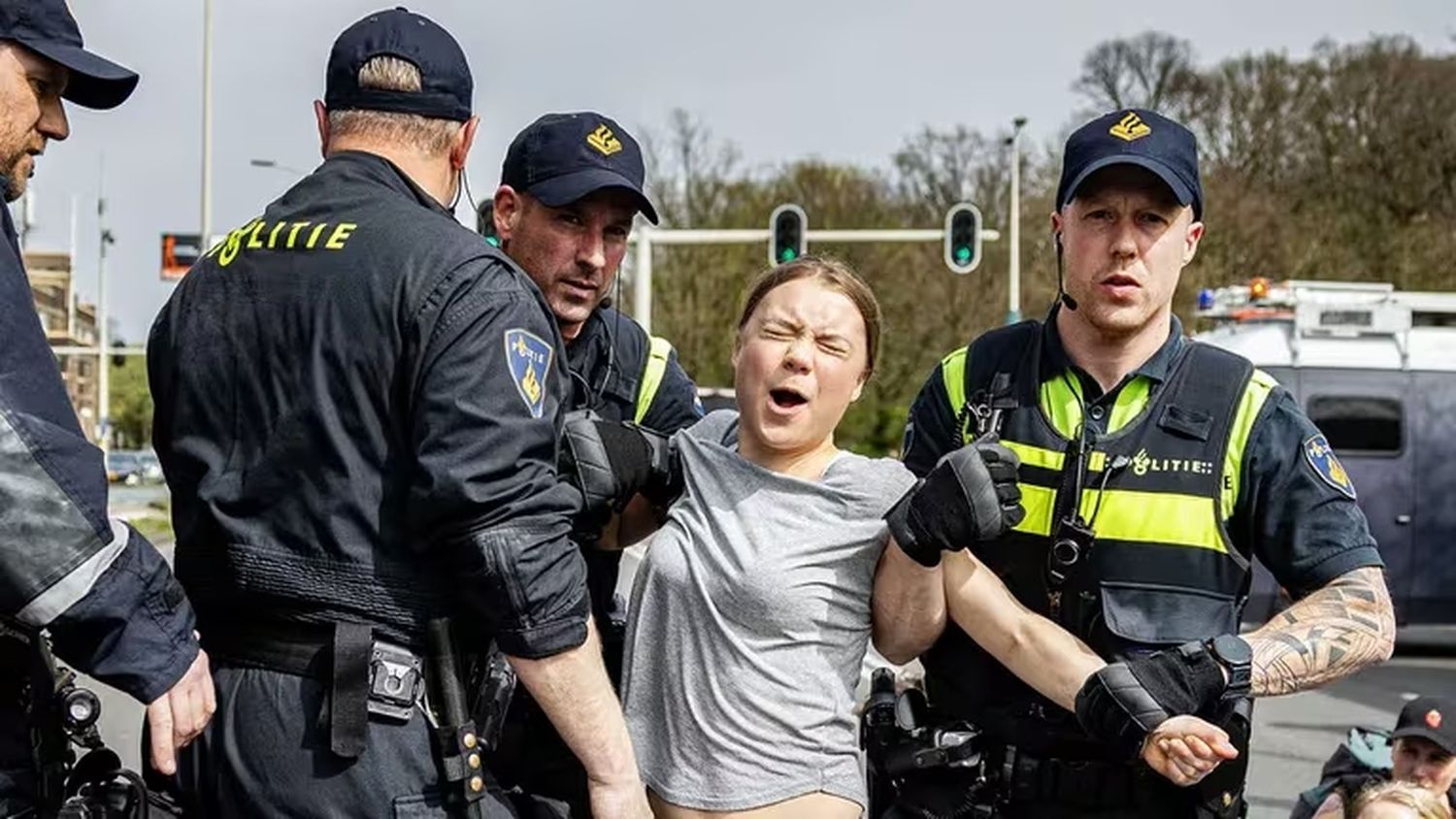 Detuvieron a Greta Thunberg durante una protesta en Países Bajos