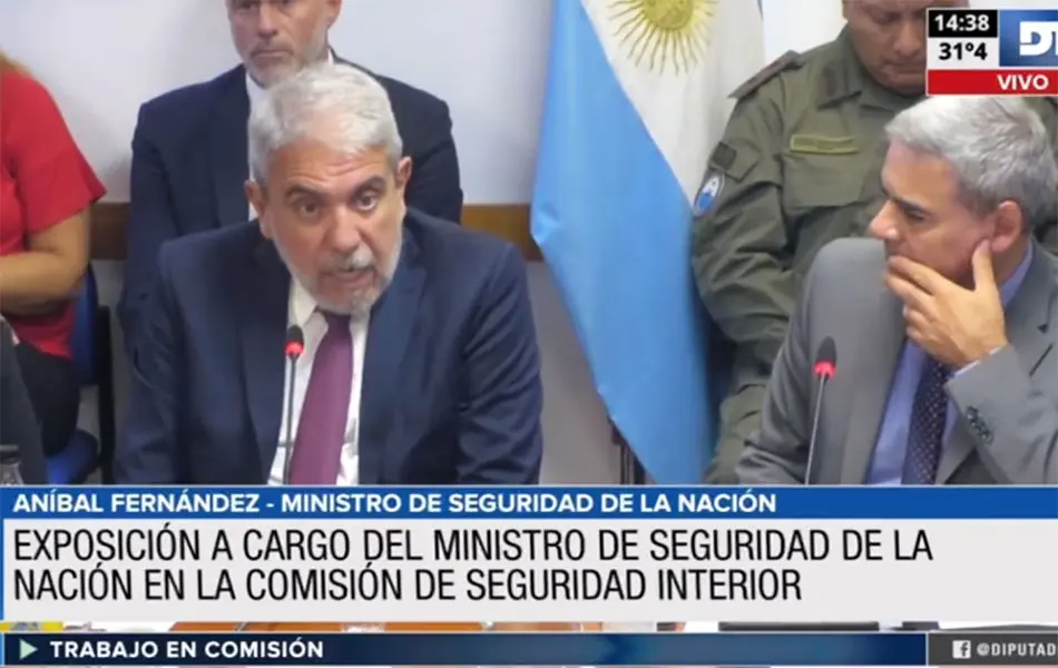 Con eje en la problemática del narcotráfico, Aníbal Fernández expuso en Diputados