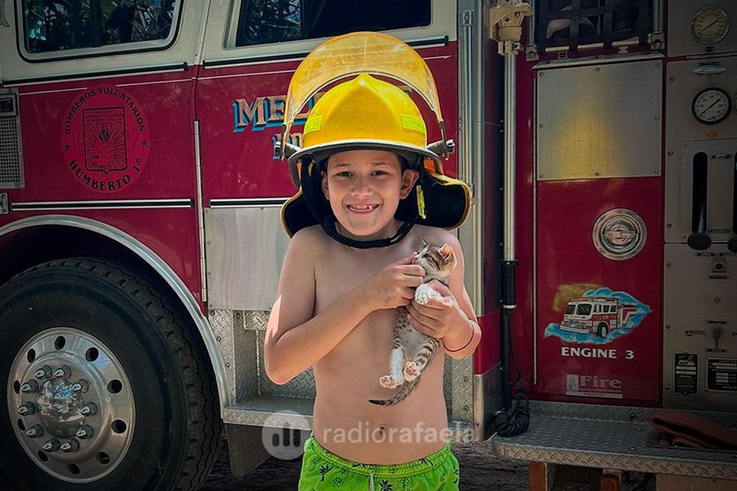 VIDEO | Un niño de la región cumplió 11 años y los Bomberos Voluntarios le hicieron un hermoso regalo