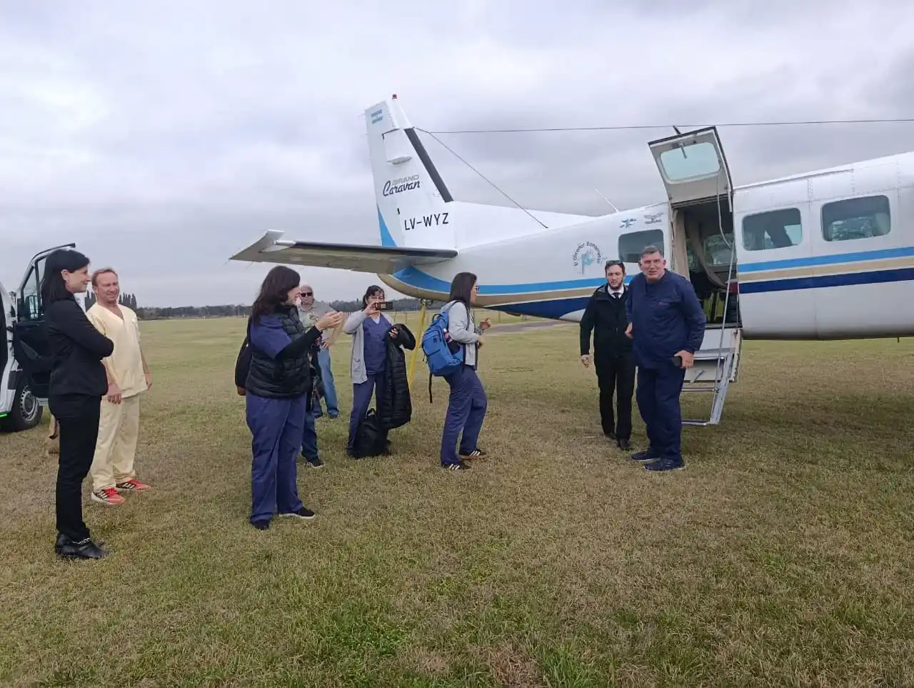 Una comitiva del Cucaiba llegó al Aeroclub San Pedro.