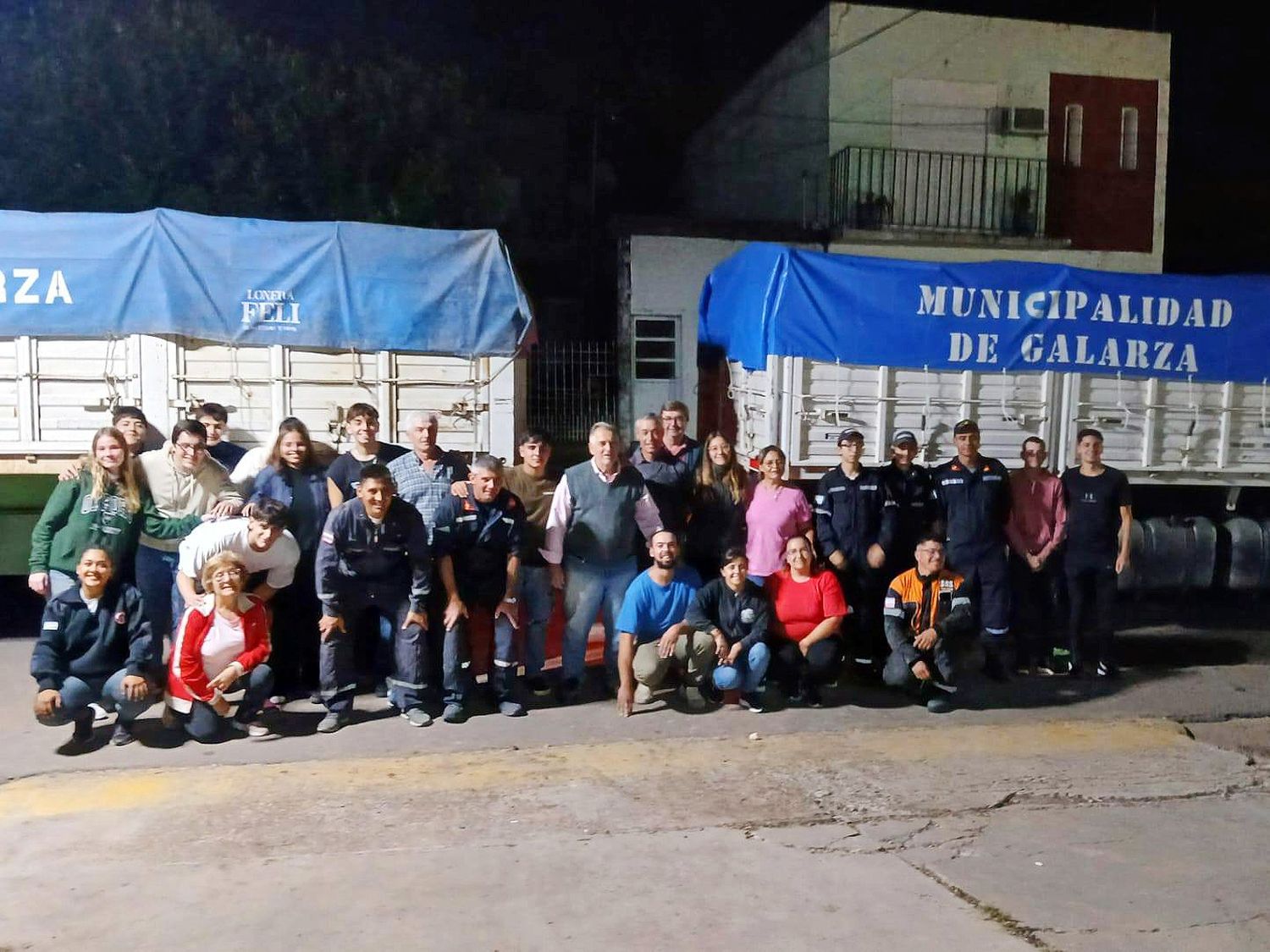 La alegría por la tarea cumplida en Bomberos de General Galarza.
