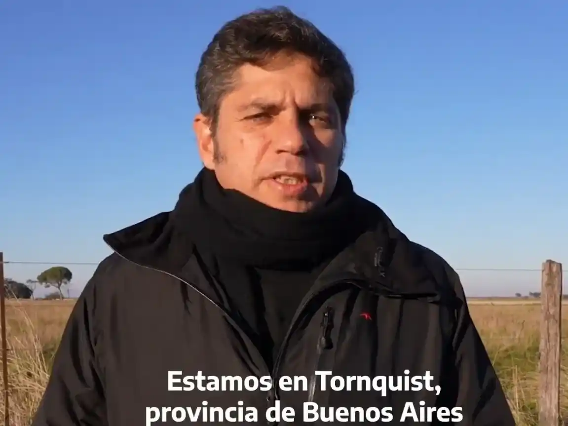 Axel Kicillof visitó Tornquist y cuestionó el proyecto que busca reducir el régimen de Zona Fría en 94 municipios bonaerenses.