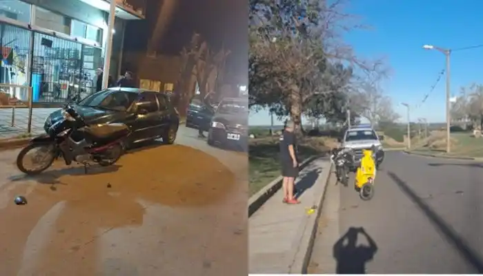 Dos accidentes con motos involucradas este jueves