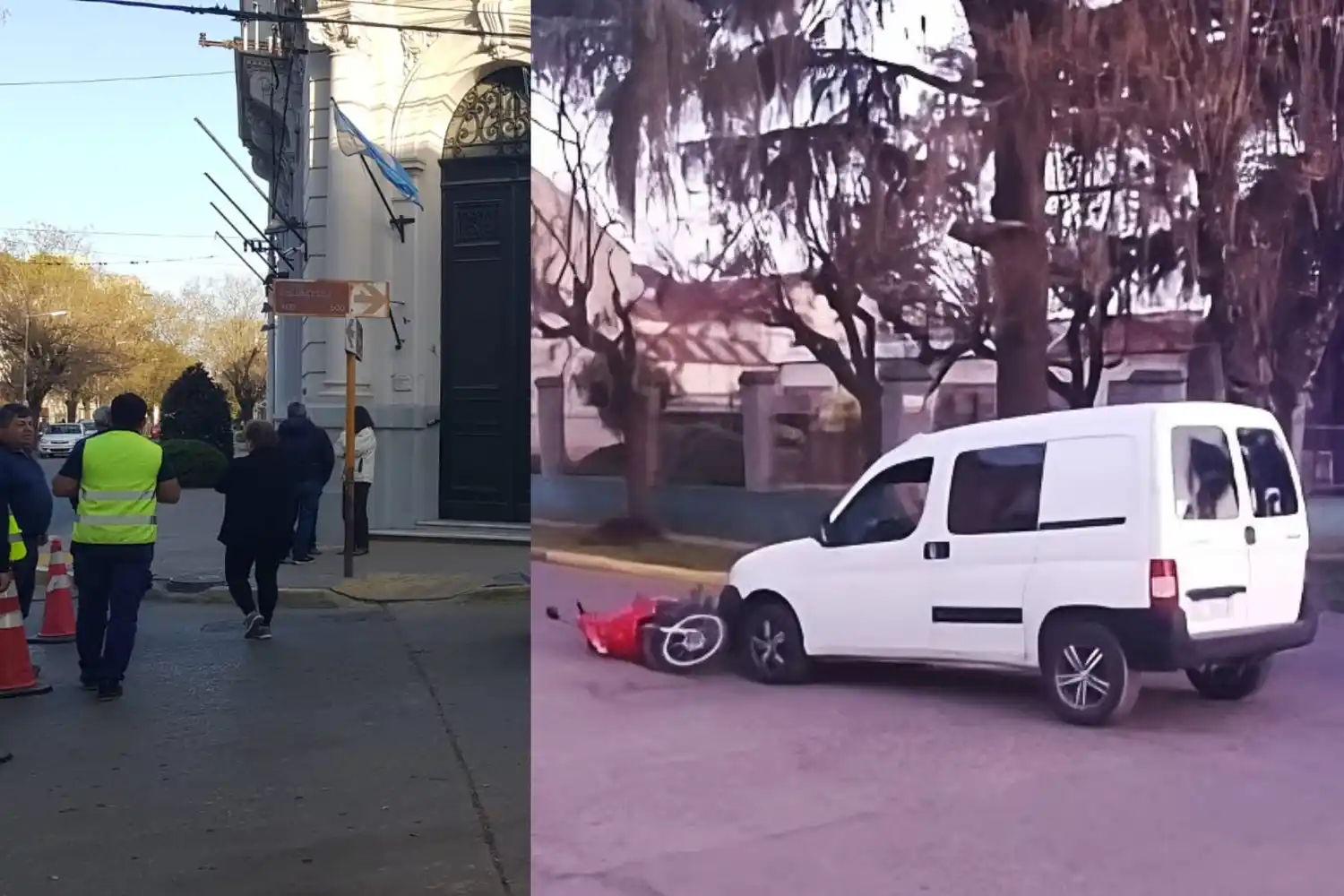 Dos accidentes con motos y camionetas como protagonistas