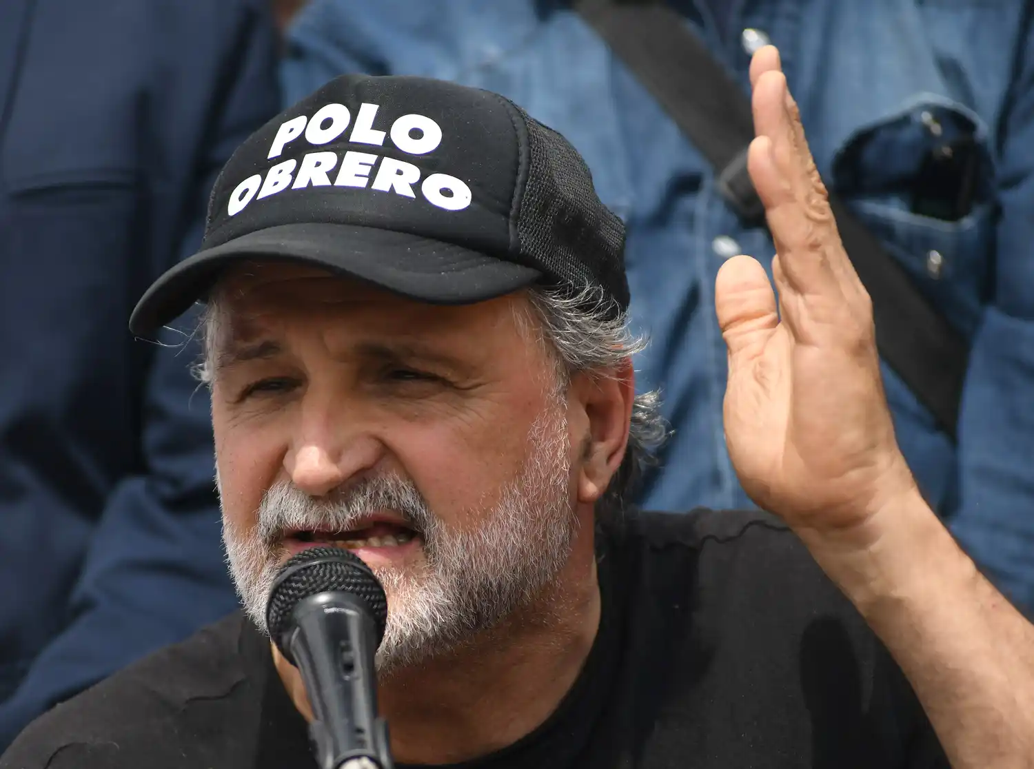 Eduardo Belliboni, dirigente del Polo Obrero, uno de los impulsores de la marcha.