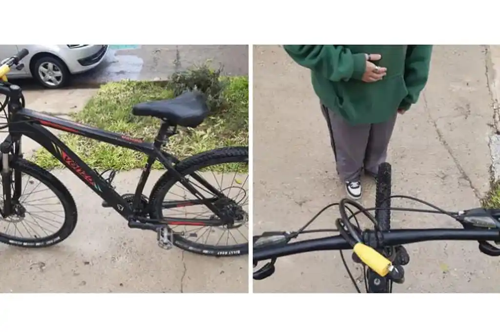 Las imágenes de la bicicleta y la joven lesionada que la mujer compartió en redes sociales.