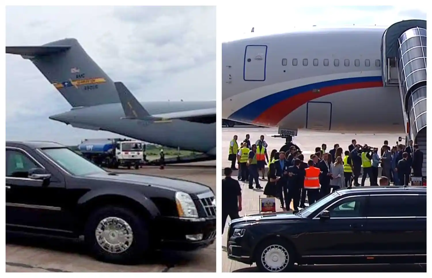 Video: Mirá los imponentes autos blindados de Trump y Putin apenas llegaron al G-20