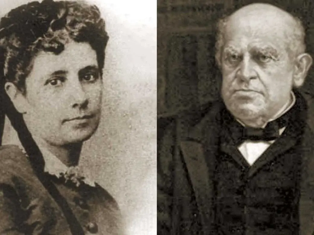 Domingo Faustino Sarmiento y Aurelia Vélez.