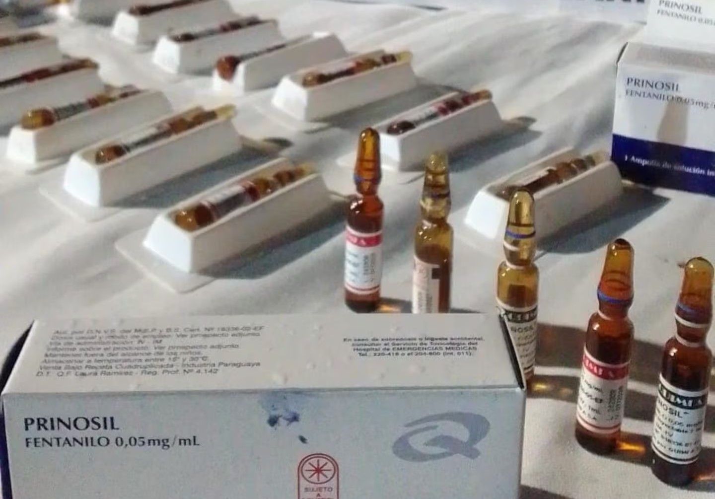 El secuestro incluyó más de 173 kilos de cocaína, 177 ampollas de fentanilo y 14 de etilefrina.