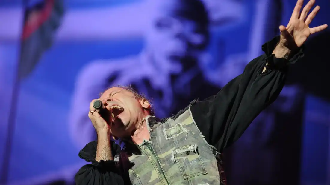 Iron Maiden en su visita anterior al estadio de Vélez. Ahora el grupo volverá al país