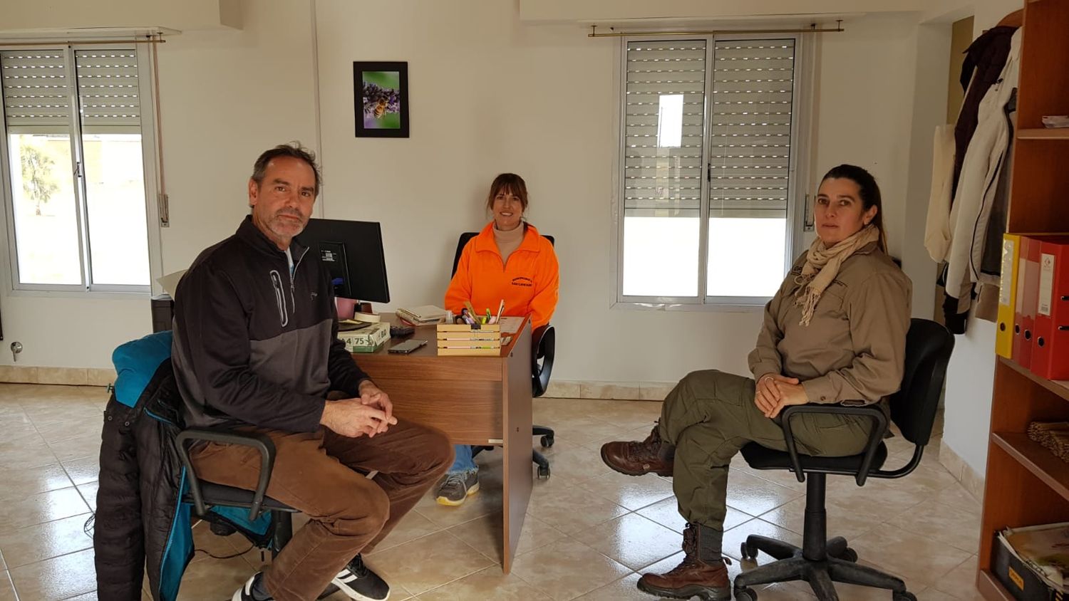 Soledad Zubía, Noelia Salmena y Manuel Ortale