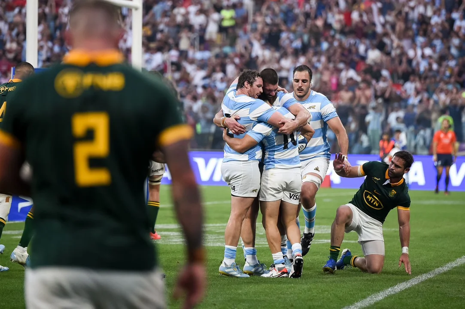 Los Pumas vencieron a Sudáfrica por la quinta fecha.