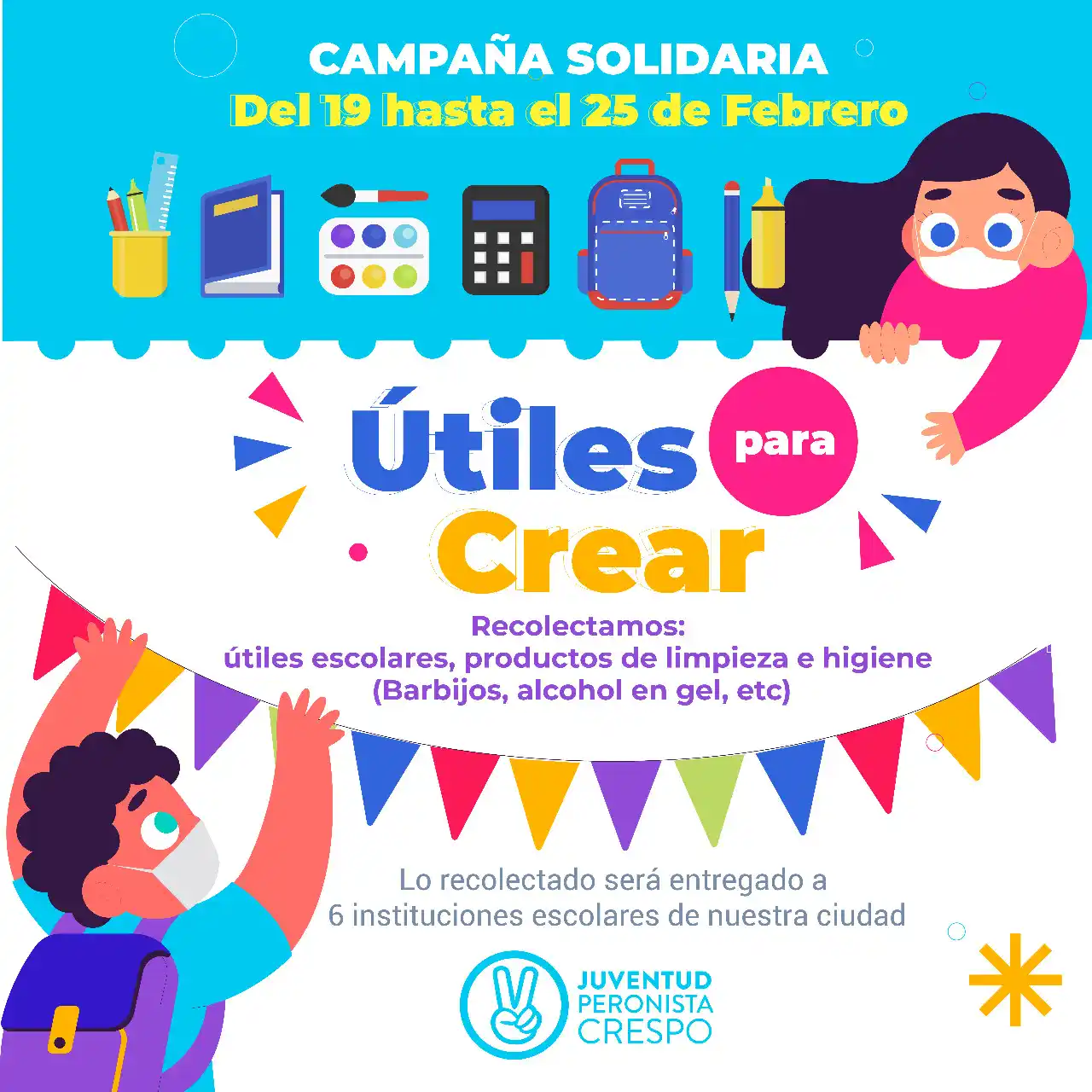 Campaña Solidaria “Útiles para Crear”